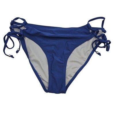 Cupshe Womans size M Purple Lace Up Tie Sides Hipster Mid Rise Bikini Bottom NEW