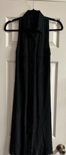 Fabulous Reformation Black Silk Shirt Dress W/tie Size XS