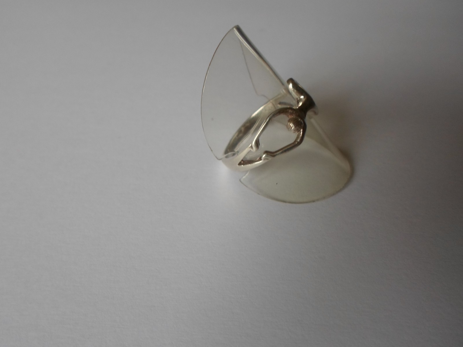 solid silver ring, openwork body, size 60 - image 8