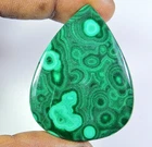 AA++ Gorgeous Malachite Cabochon Designer Pear Loose Gemstone 38X49X04 MM W594
