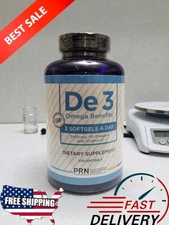 PRN De3 Eye Omega Fish Oil 270 Softgels - Support for Dry Eyes Exp 2027