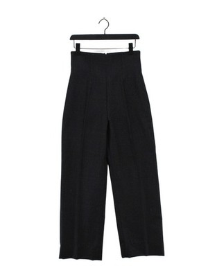 CLAUDETTE JOSEPH Women's Trousers W 28 in Black 100% Wool Straight Chino