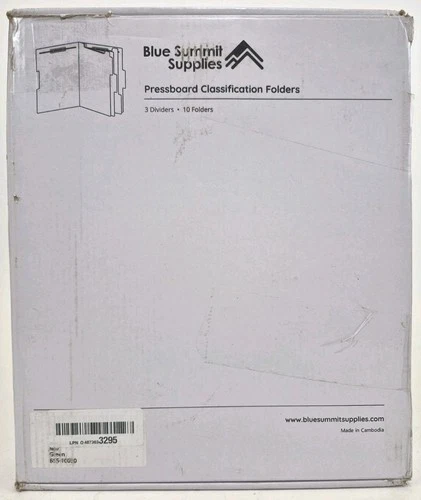 Blue Summit Supplies Pressboard Classification Folders Green 10 Pack Dividers
