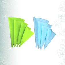 8 Pcs Reusable Silicone Piping Bags Icing Pastry Bags Cake Decorating Tool