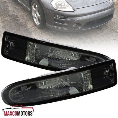Smoke Bumper Lights Fits 2000-2002 Mitsubishi Eclipse Front Turn Signal Lamps