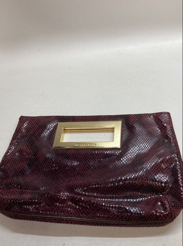 Michael Kors Burgundy Python Snakeskin Embossed C… - image 3