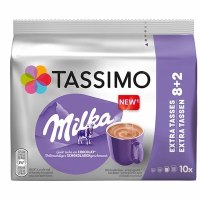 Tassimo Milka Kakao, Heiße Schokolade, Kapseln, 10 T-Discs / Portionen