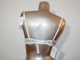 Aubade Paris Sample Flowermania White Lingerie Set with gold Jewel 34B S