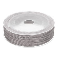 Trim Cord Rope 3mm Nylon Twisted Braid Trim Rope 0.12" 7.6 Yards Gray
