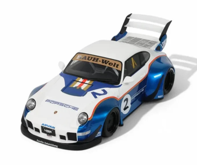 1/18 PORSCHE 911 TURBO RWB X LB Model Car -WHITE/BLUE- | eBay