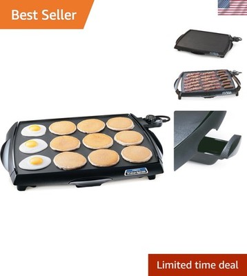 Safe & Efficient Cool-Touch Griddle - Perfect for Breakfast, Lunch, Dinner