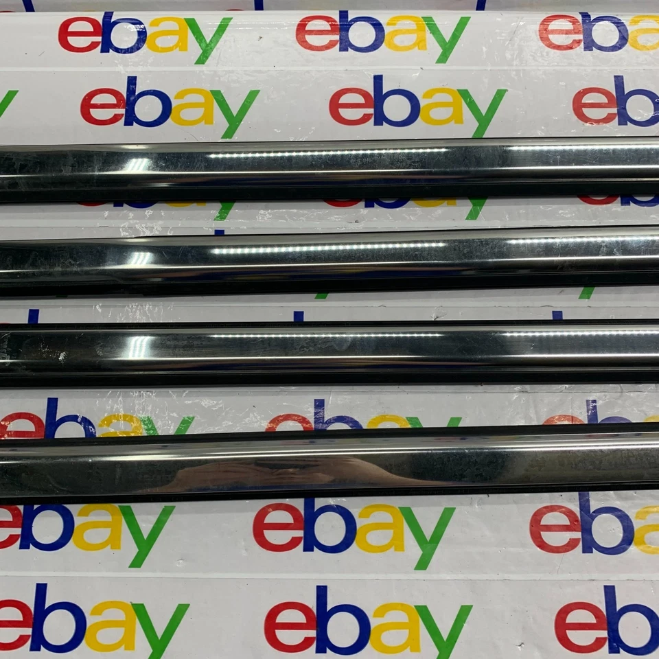 2006 2011 Buick Lucerne Regal Door Window Weatherstrip Trim Molding Set 4 Silver - Image 4 of 4