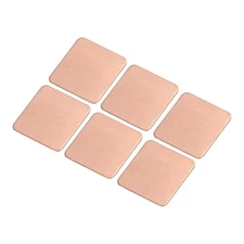 6Pcs Heatsink Copper Sheet Shim 15x15x0.5mm Thermal Conductive Heat Sink