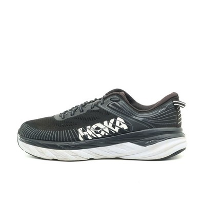 Hoka One Herren Bondi 7 Sneaker Schwarz Mesh Low-Top ämpfung Laufschuhe EU 48
