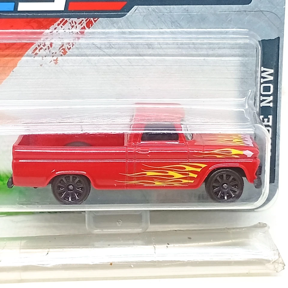 Majorette Chevrolet C10 Pick up Red / Fire Flame 1:64 3" in Short Package - Image 2 of 4