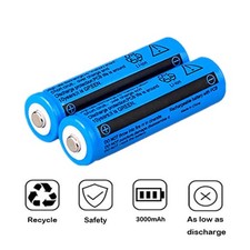 2Pcs/Set 18650 Lithium Battery  1 USB Charger 3.7V Li-ion For Torch Headlight