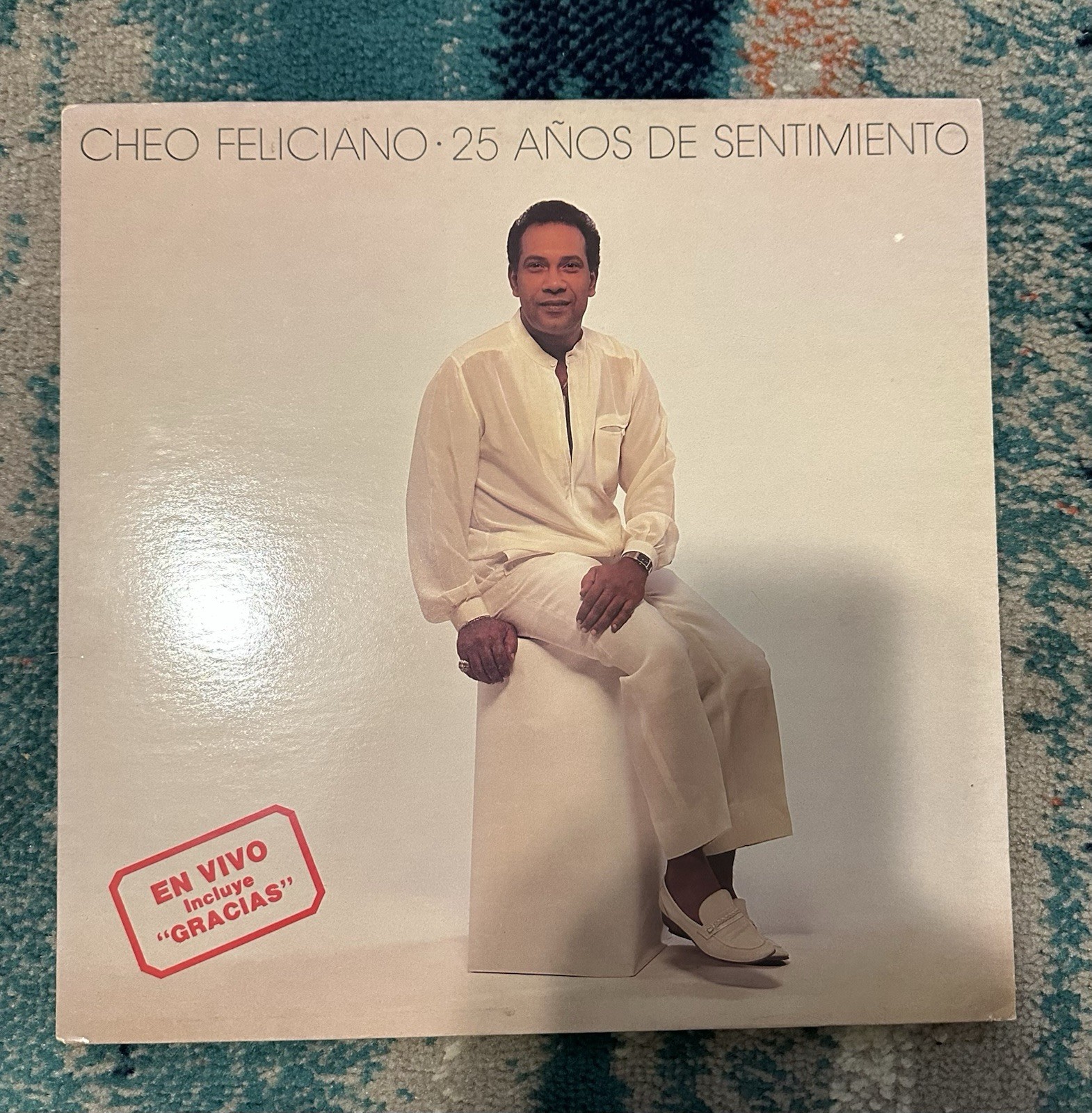Cheo Feliciano 25 Años De Sentimiento LP Vinyl 1984 Coche
