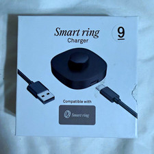 Smart Ring Charger USB Charging Dock Puck, Black, Compatible with Smart ring