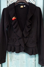 Hammerschmid Trachtenjacke Trachtenweste Strickjacke Gr. 36/38 schwarz Wolle