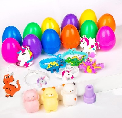 Toy Filled Eggs with Toys Inside 12Pcs Prefilled Easter, Stuffed Eggs Easter Par