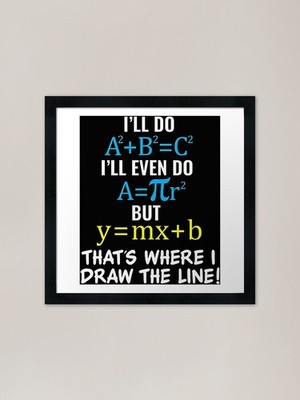 Grundlegendes Mathe Wortspiel Meme für Jugendliche Teenager gerahmtes Wandbild Poster Leinwanddruck Bild
