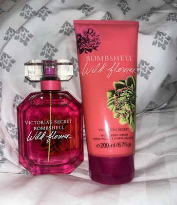 Victoria's Secret Bombshell Wild Flower Gift Set Perfume & Body Cream 6.7oz