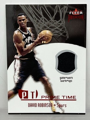 2002-03 Fleer Premium Prime Time Game Worn Jersey David Robinson Ruby Rubies 100