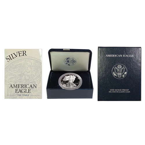 2001-W American Silver Eagle Proof 1oz .999 Silver w/ COA Capsule