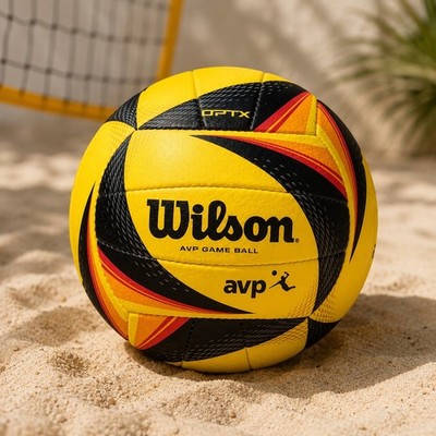 Wilson AVP OPTX Official Beach Volley ball | Pro Game Ball Yellow/Black Outdoor