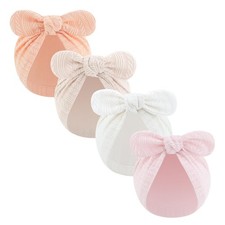 Newborn Baby Bow Knot Turban Hat Infant Hospital Hat Cotton Head Wrap Beanie ...