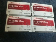 Office Depot , 1 Paper Clips , Silver, 4  Four boxes