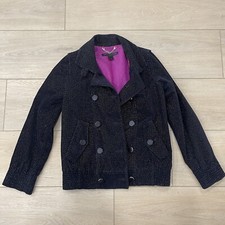 MARC BY MARC JACOBS Y2K  Womens Black Velvet Dress Coat Jacket #C