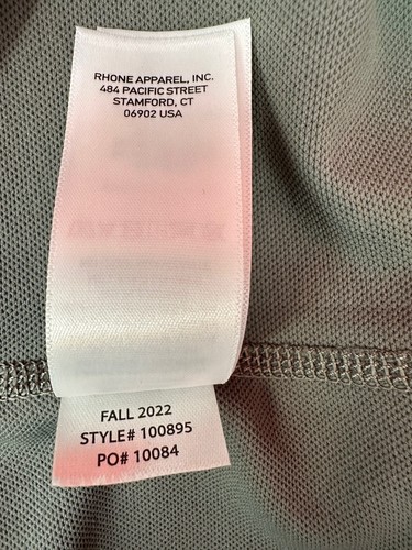 Rhone Session Anker grau italienischer Pika Stoff 1/4 Reißverschluss leichter Pullover XL - Bild 12 von 14