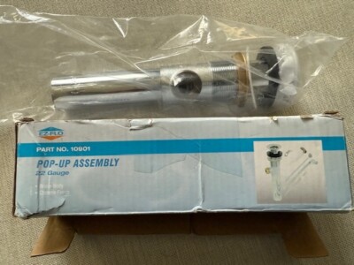 EZ-Flo Genuine 22 Gauge Pop-Up Assembly Part No. 10901 Brass Body Chrome Finish