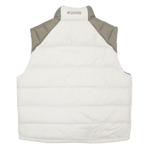 Chaleco acolchado Columbia para hombre crema nailon XL - Imagen 3 de 6