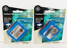 LOT OF X 2 GE Cordless Phone Battery TL26144 3.6 v 700 mAh UNIVERSAL PLUG