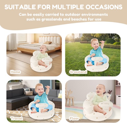 Inflatable Baby Chair Portable Inflatable Baby Seat Built in Air Pump Blow hakxe - Picture 8 of 22