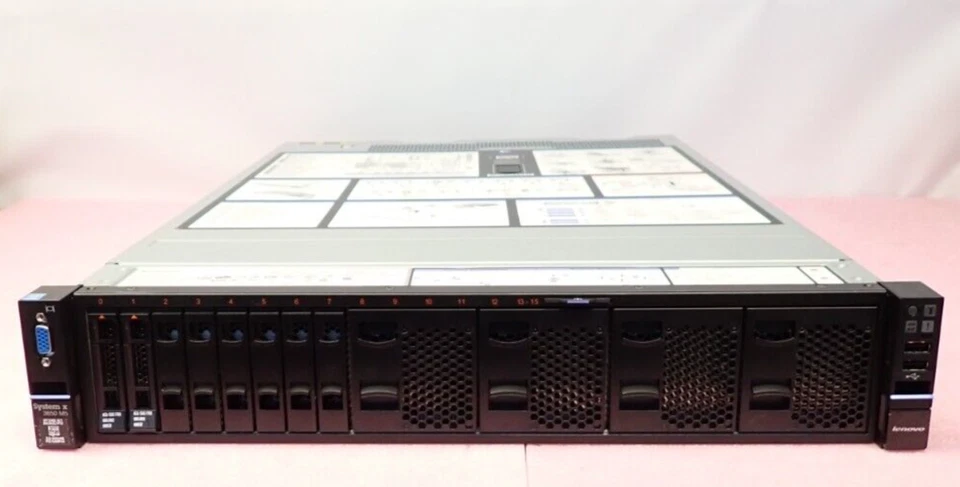 Lenovo x3650 M5 5462-AC1 2x 8C E5-2640v3 64GB RAM 2x 600GB HDD 8-Bay 2U Server - Image 2 of 4