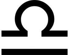 Aufkleber Sternzeichen Waage für Auto