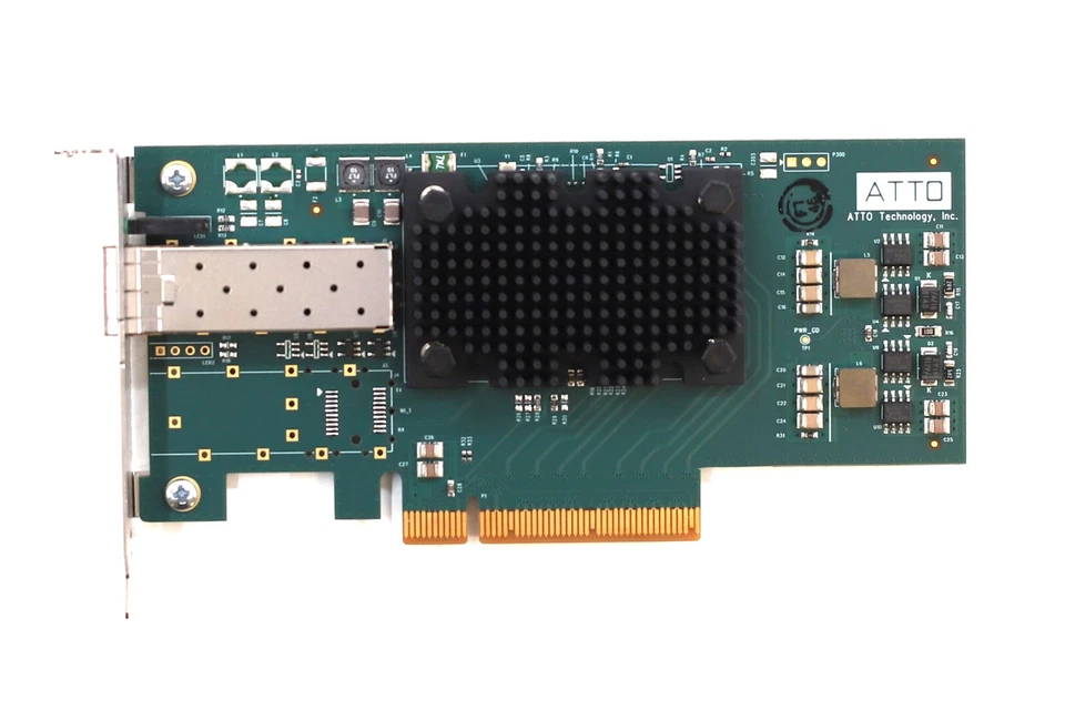 ATTO FastFrame NS11 Single-Port 10GbE PCIe x8 Network Adapter P/N:FF-NS11 Tested - Image 2 of 4