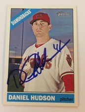 DANIEL HUDSON 2015 TOPPS HERITAGE AUTOGRAPHED SIGNED AUTO BASEBALL CARD 283