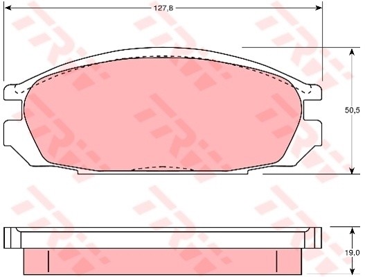 Bremsbelagsatz Scheibenbremse TRW GDB745 Hinten FüR Nissan Patrol GR 4 Y60 2.8-image