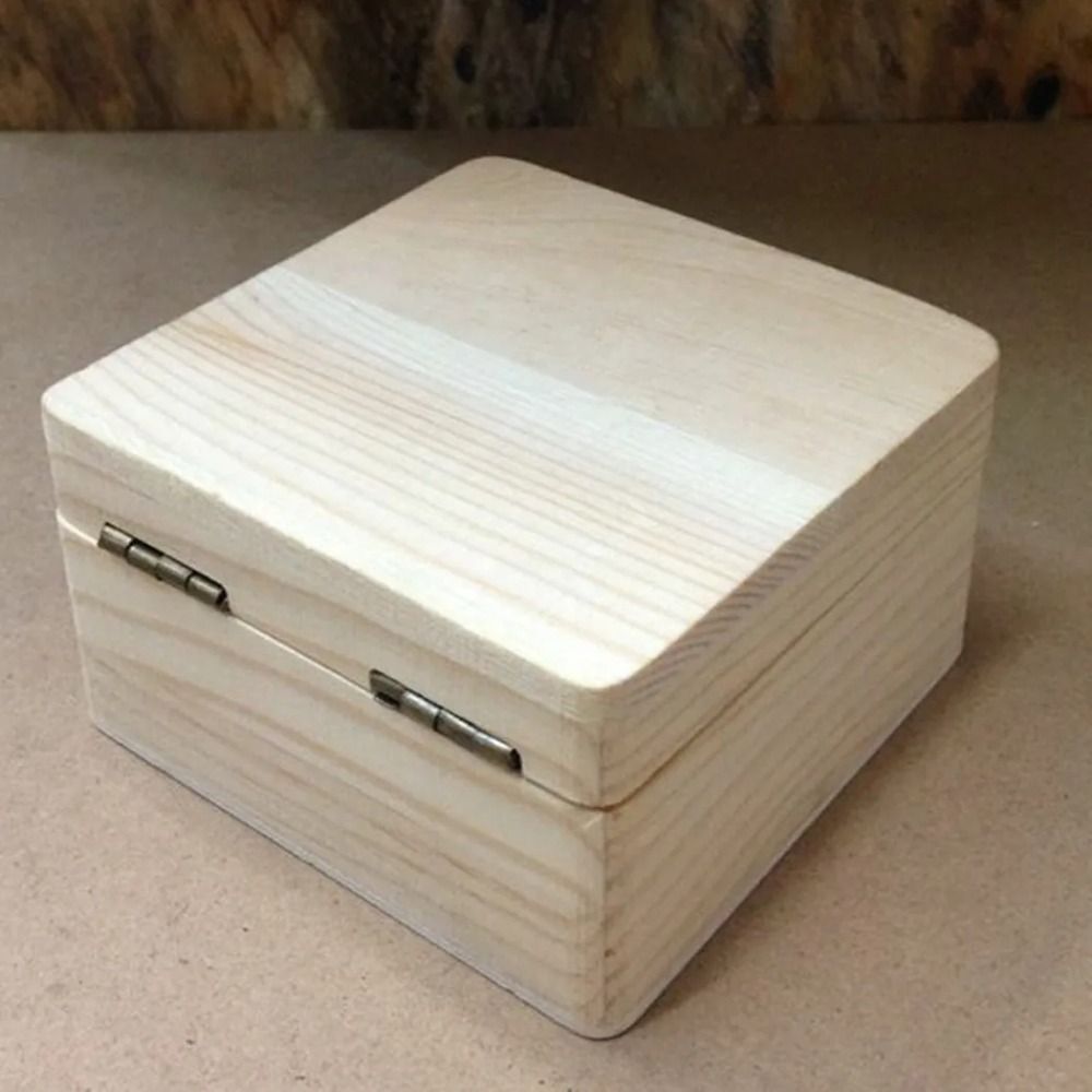 Natural Pine Jewelry Box Plain Retro Gift Box New Jewelry Box eBay