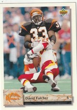 FREE SHIPPING-MINT-1992 Upper Deck David Fulcher #56 BENGALS PLUS BONUS CARDS