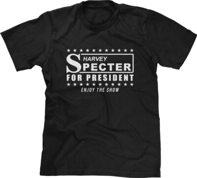 Harvey Specter For President Election Suits Parody Funny Voting Joke Mens Tee