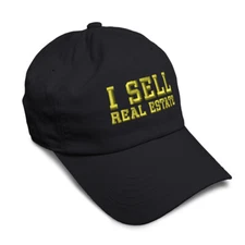 Soft Women Baseball Cap I Sell Real State A Embroidery Dad Hats for Men