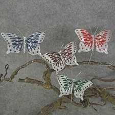 Assorted Glittered Artificial Butterflies
