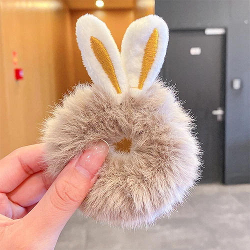 2X Plüsch Haargummi Hase Kaninchen Rabbit Mädchen Haarschmuck 15 Farben - Bild 11 von 21