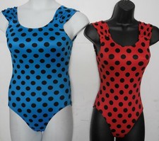 Flamenco Leotard Ruched Straps Low Back Dotted 2 color choices over 70 available