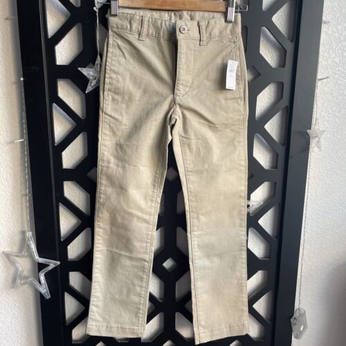 Gap Kids Khaki Uniform Pants, size 8 Slim Fit adjustable waistband NWT - Picture 1 of 8